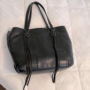 Rebecca Minkoff black leather tote bag